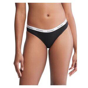 NWT Calvin Klein Womens Modern Logo Bikini Panties QD5044 Black S